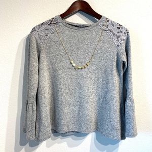 Freshman Gray Laced Long Sleeve Super Soft